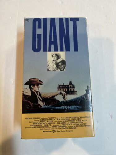 Giant (VHS 1990) James Dean • Elizabeth Taylor • Rock Hudson | Warner Bros