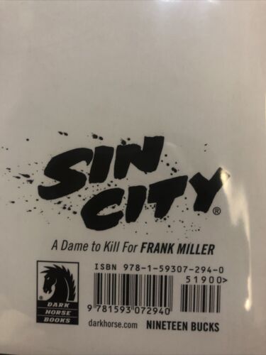 Sin City A Dame To Kill For Vol.2 (2010) Dark Horse  TPB SC Frank Miller