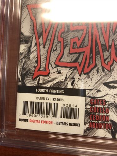 Venom (2021) #26 (CGC 9.8 WP) 4th Print Venom #191 Sketch Cover  R.Stegman Cover