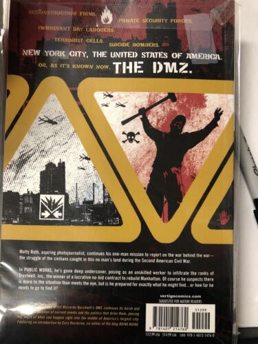 DMZ Vol.3: Public Works Vertigo (2007)  Trade paperback TPB SC Brian Wood