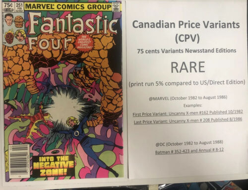 Fantastic Four (1982) # 251 (NM) Canadian Price Variant CPV...Byrne # 1