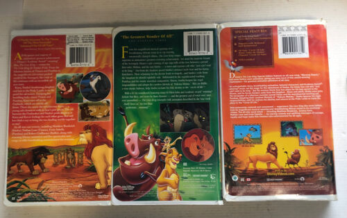 Lion King,platinum Edition,Masterpiece &Lion King 2 Simbas Pride Bundle (VHS)