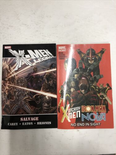 Set Of 8 Damaged Books 2 X-Men (TPB) & 6 X-Force (3 TPB & 3 HC) Marvel Comics