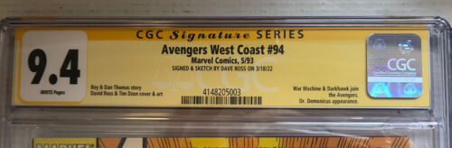 Avengers west coast 94 CGC 9.4 (SS)