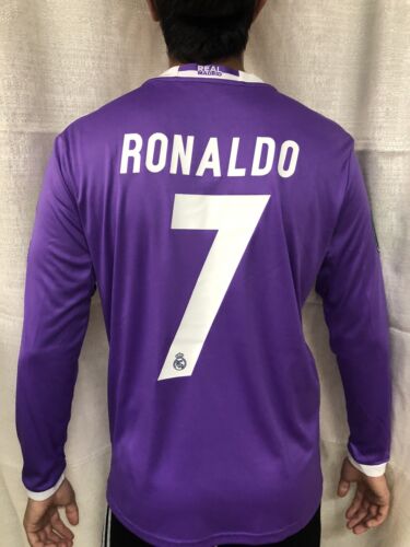 Ronaldo “7” Jersey Real Madrid 2016-2017 Ronaldo Long Sleeve Jersey • Adidas •
