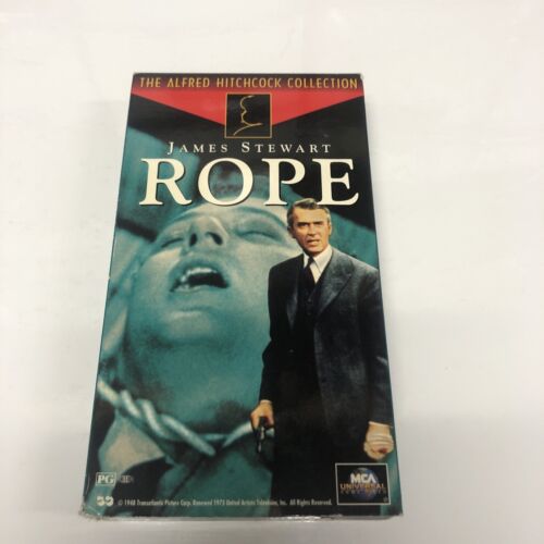 Rope (1995) VHS • Alfref Hitchcock’s Collection • James Stewart ¥ MCA Universal