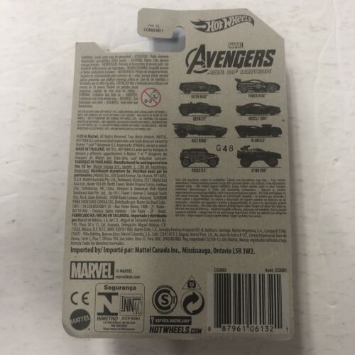 Hot Wheels AVENGERS Age of Ultron Captain America PowerRage 2/8 Series MCU 2014