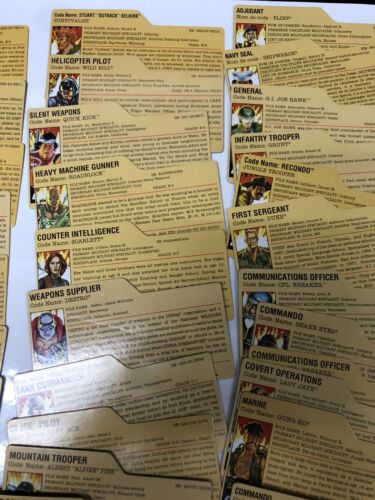 GI Joe File ID Card • Filecard • Rise Of Cobra • Lots Of 152 • Paper • Cards