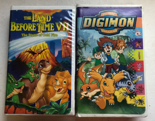 Digimon &Land Before time 7 Vhs bundle