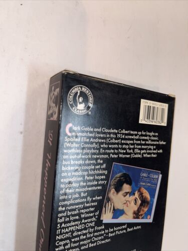 It Happened One Night (VHS, 1998, Closed Captioned)