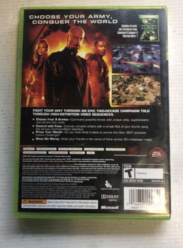 XBOX 360 Command & Conquer Kane's Wrath Video GameCIB