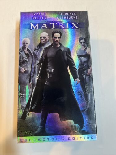 The Matrix (VHS, 1999, Collectors Edition) Keanu Reeves Laurence Fishburne