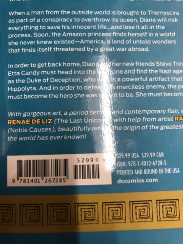 The Legend Of Wonder Woman Vol.1 By Renae De Liz (2016) HC DC Comics