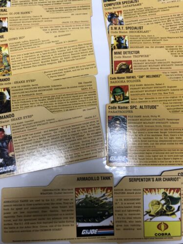 GI Joe File ID Card • Filecard • Rise Of Cobra • Lots Of 152 • Paper • Cards