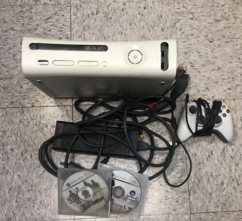 X-Box 360 W/1 Controller & 2 Games Bundle (No Hard-drive)