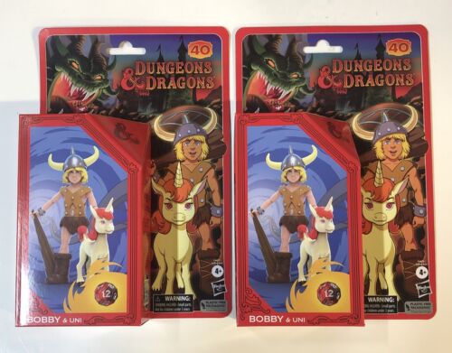 Hasbro Dungeons & Dragons Bobby & Uni • Action Figure Set • Cartoon Classics