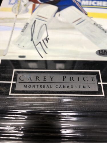 Carey Price • Montréal • Canadiens • Hockey • Certificate Of Authenticity•Signed