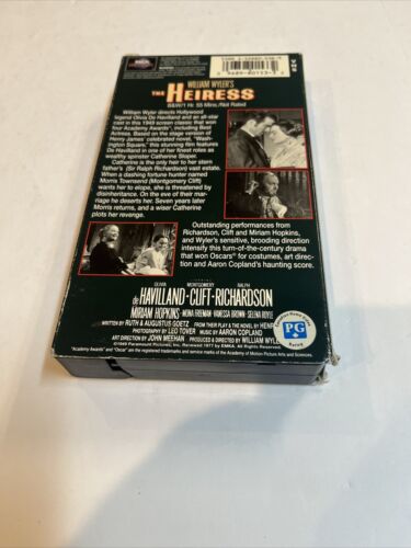 The Heiress (VHS, 1992) Olivia De Havilland Montgomery Clift Ralph Richardson