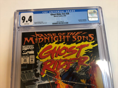 Ghost Rider #v2 (1992) #28 (CGC 9.4 WP) Joe Kubert Cover