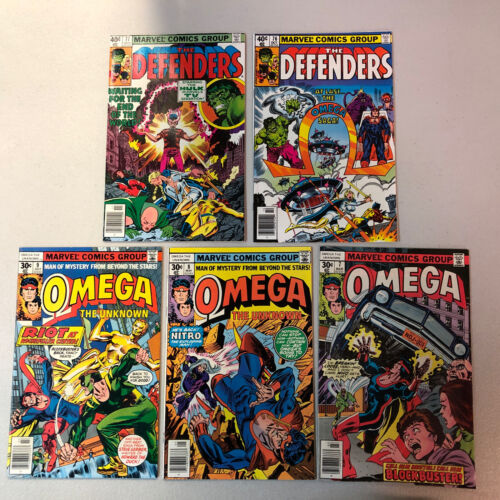 Omega The Unknown (1975) #1-9 + Defenders #76 & 77 (VF-/NM-) Near Complete Set