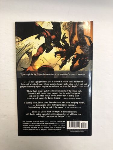 Batman: The Court Of Owls | Hardcover (2013)(VF/NM) Scott Snyder