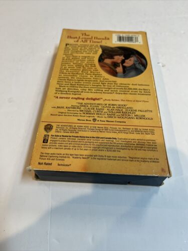 The Adventures of Robin Hood (VHS 1989) Errol Flynn Olivia DeHavilland | Warner