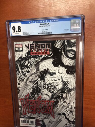 Venom (2021) #26 (CGC 9.8 WP) 4th Print Venom #191 Sketch Cover  R.Stegman Cover