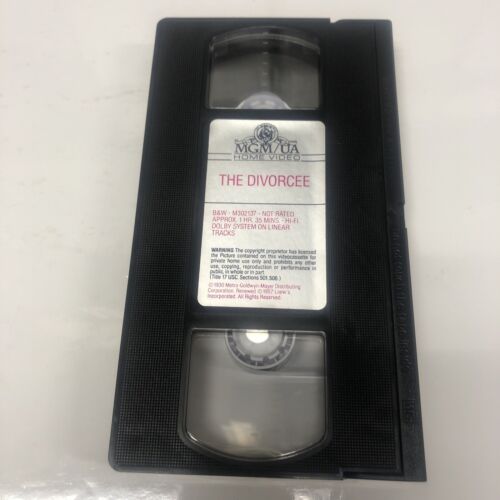 The Divorcee (1991) VHS • Norma Shearer • Chestet Morris • Conrad Nagel