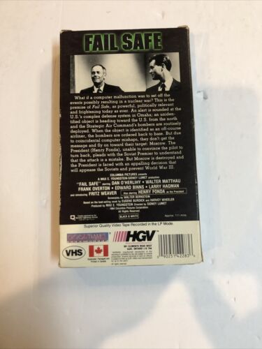 Fail-Safe (VHS) Henry Fonda • Dan O’Herlihy • Walter Matthau | Columbia Pictures