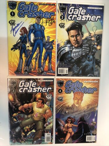 Gate Crasher (2000) Starter Set # 1-4 (VF/NM) #1 Double Signed•Black Bull Comics