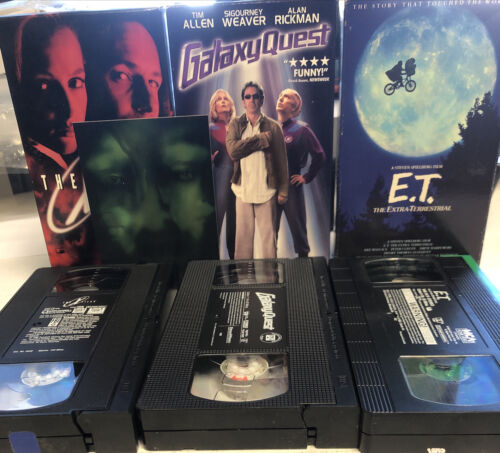 E.T. The Extra-Terrestrial,Galaxy Quest ,The X-Files (1988-2000) VHS Bundle