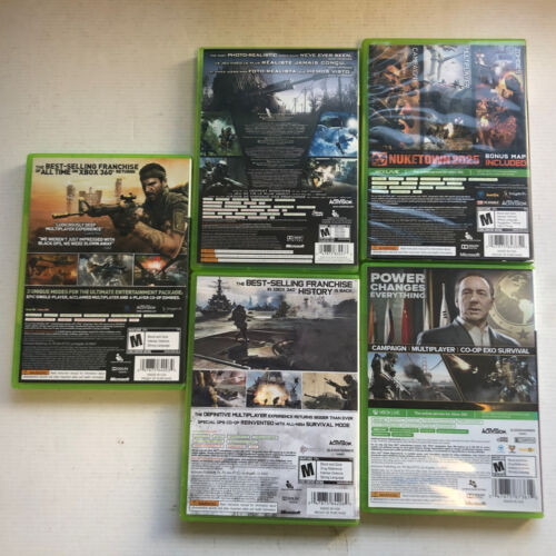 Call of Duty modern warfare 1 & 3,Advanced Warfare,Black ops 1-2 Xbox 360 Bundle