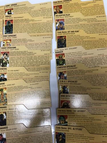 GI Joe File ID Card • Filecard • Rise Of Cobra • Lots Of 152 • Paper • Cards