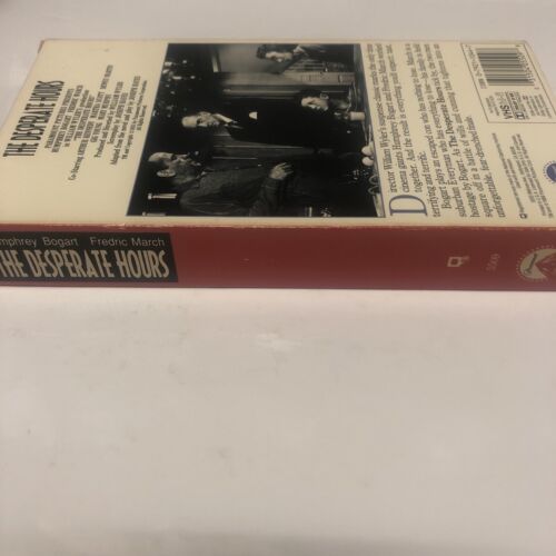 The Desperate Hours (1989) VHS Humphrey Bogart • Fedric March • Paramount