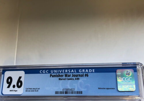 Punisher War Journal 6 CGC 9.6 NM+ Marvel 1988 Jim Lee Classic Wolverine Battle