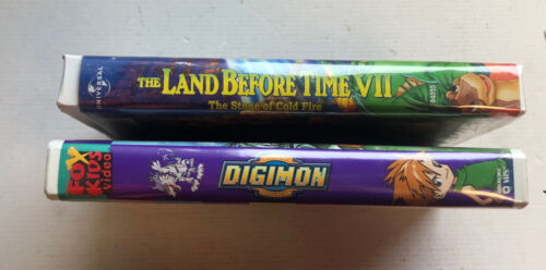 Digimon &Land Before time 7 Vhs bundle