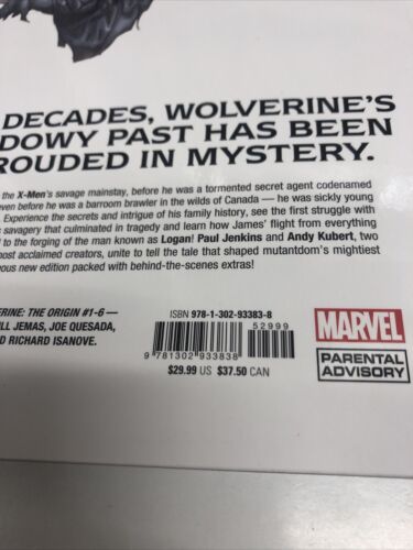 Wolverine Origin Deluxe Edition (2022) Marvel SC Jenkins