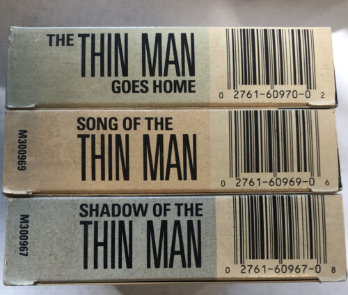 The Thin Man Goes Home,Song Of The Thin Man,Shadow Of The Thin Man (1988)VHS Lot