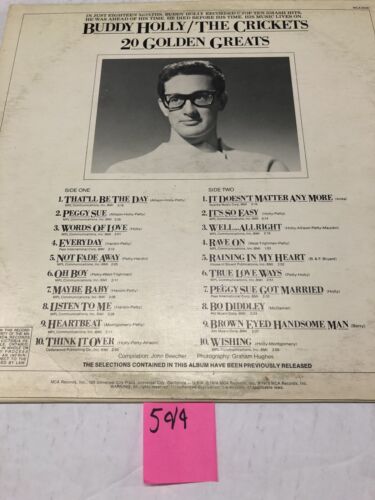 Buddy Holly & The Crickets 20 Golden Greats  Vinyl LP Album