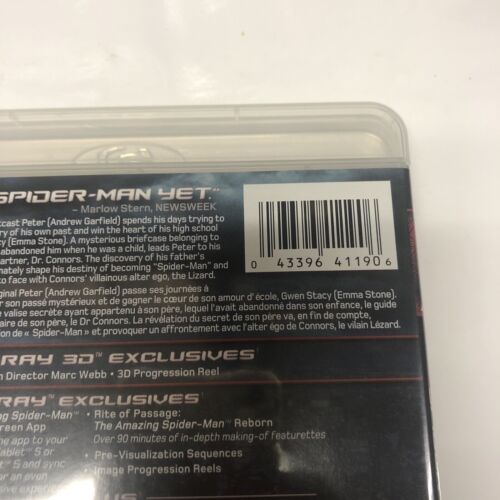 The Amazing Spider-Man (2012) • Blu-ray/DVD • Canadian 3D • Marvel