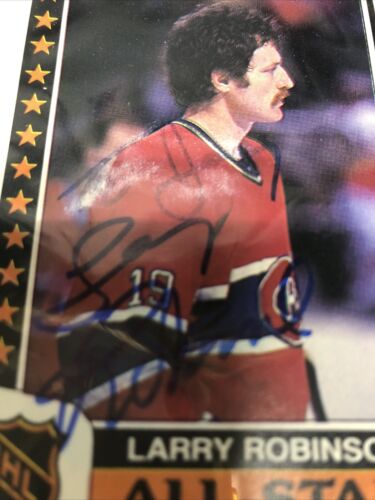 Larry Robinson Card • Signed • All Star • NHL • Montreal • Canadiens • Hockey