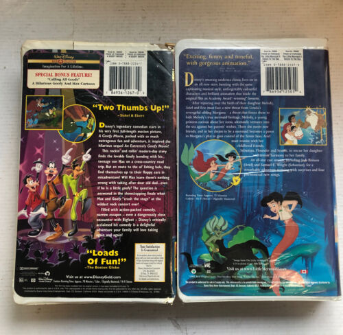 Walt Disney A Goofy Movie & The Little Mermaid 2 Return To The Sea Bundle (VHS)