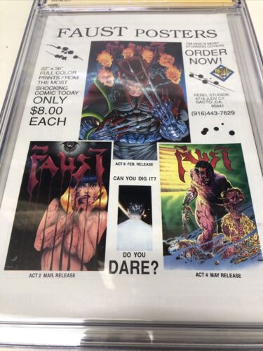 Faust  (1992) #v2 #3 ( CGC 9.8 SS) Signed & Sketch Tim Vigil Northstar Census =2