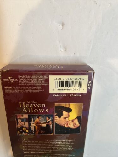 All That Heaven Allows (VHS, 1998) Jane Wyman Rock Hudson | Universal Studios