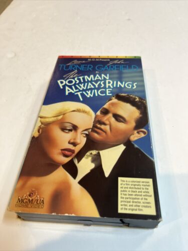 The Postman Always Rings Twice (VHS, 1989) Lana Turner John Garfield | MGM/ UA