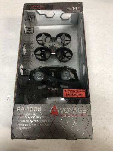 Voyage Aeronautics PA-1008 Palm Size Drone Indoor & Outdoor Black / Sliver NEW