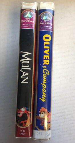 Disney Masterpiece Mulan & Oliver & Company (VHS)