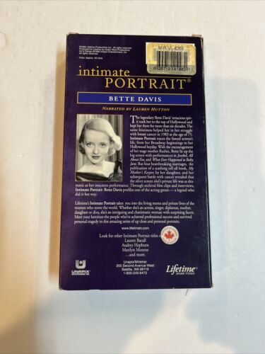 Intimate Portrait Betty Davis (VHS 1996) Lifetime Home | Narrated  Lauren Hutton