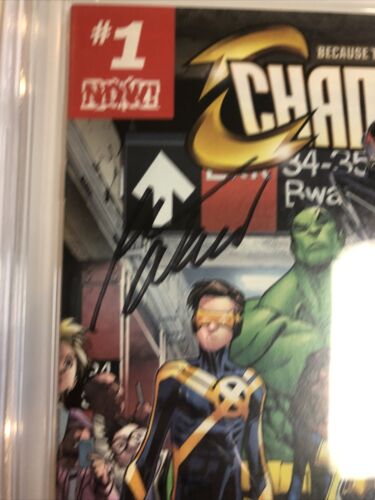 Champions (2016) # 1 (CBCS VS 9.8) Verified Signature Mark Waid # 46 / 140