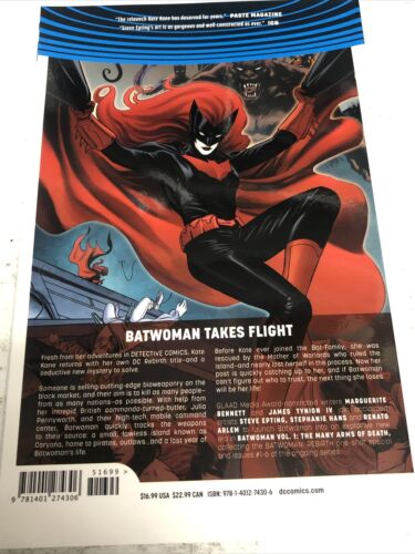 Batwoman Vol.1 The Many Arms Of Death (2017) DC Comics TPB SC James Tynion IV